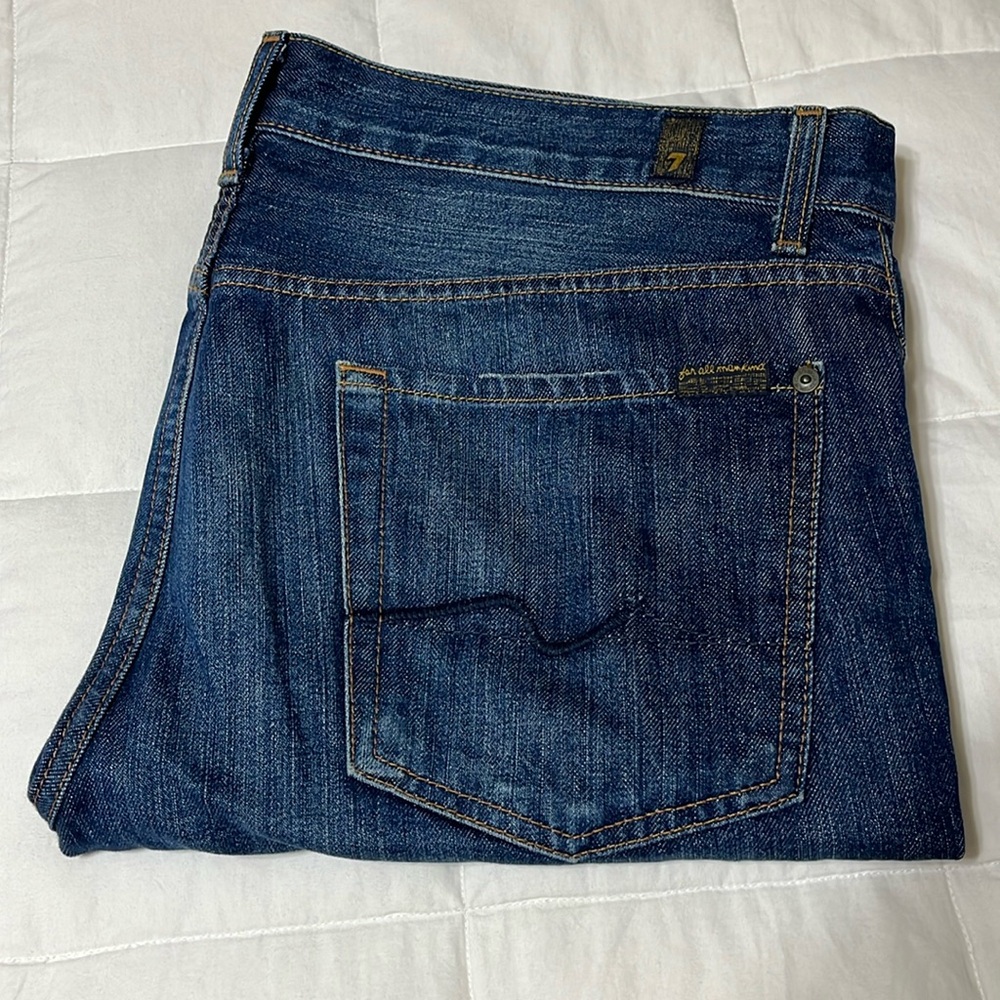7 for all mankind men’s jeans, 34W “slimmy”